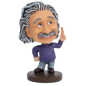 定制您自己的个人设计摇头雕像树脂阿尔伯特爱因斯坦人物装饰定制摇头