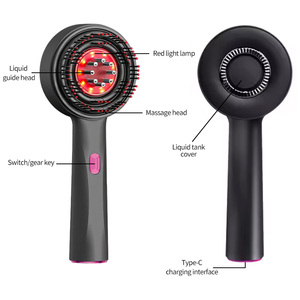 XBH OEM Peine Masajeador Eléctrico Vibratorio Portátil para Cabello, Aplicador de Líquido para Cuero Cabelludo, Masajeador de Cabeza para Crecimiento del Cabello y Anticaída - Product Image 3
