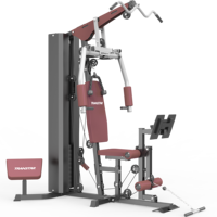 Station de musculation multifonctionnelle tout-en-un HS8011 avec pile de poids réglable de 70 à 90 kg pour entraînement complet du corps