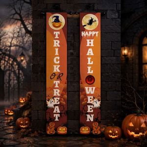 Juego de Pancartas Personalizables para Halloween con Diseño de Truco o Trato y Feliz Halloween para Decoración del Hogar y Fiestas - Product Image 1