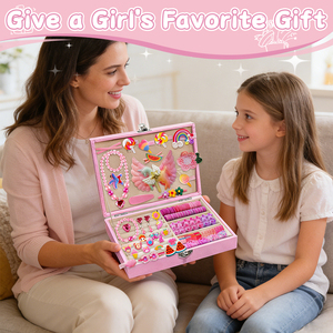 Kit de Fabricación de Joyas <span class=keywords><strong>para</strong></span> Niños, Collar y Pinza <span class=keywords><strong>para</strong></span> el Cabello de Lujo, Personalizado, de Alta Calidad, Hecho a Mano, Regalo Artesanal, Set de Cuentas <span class=keywords><strong>para</strong></span> Niños - Product Image 4