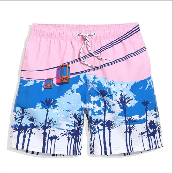 Nhà Máy Chất Lượng Tốt Trực Tiếp Thời Trang Mens Quần Short Bãi Biển Vải Bơi Ngắn Thoải Mái Trung Quốc Nhà Sản Xuất