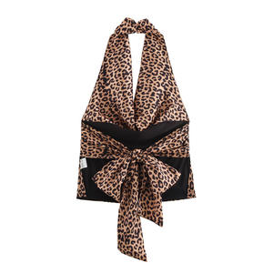 T-shirt Sexy da donna con Texture di <span class=keywords><strong>seta</strong></span> e tinta con stampa e collo t-shirt estive senza maniche - Product Image 3