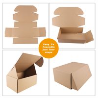 Boîtes d'expédition en carton ondulé marron avec logo pour l'emballage de produits électroniques en ligne, boîtes en carton personnalisées avec logo