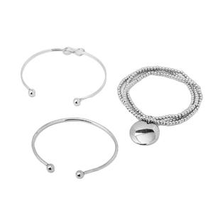 Fashion Jewelry <b>Sets</b> Silver Plated Alloy <b>Bracelet</b> <b>Set</b> Bowknot Beaded Party Trendy Unisex 2024 - Product Image 5