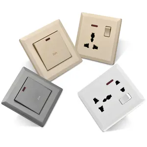 KLASS Super Slim Design Saudi Arabia BS SASO Light Electrical Electric Power Wall Socket And Switches