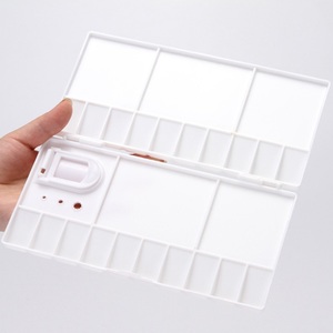 Palette en plastique pour peinture <span class=keywords><strong>acrylique</strong></span> liquide, huile et aquarelle avec couvercle - Product Image 5