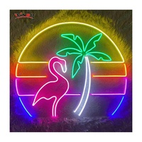 Enseigne néon personnalisée avec personnage animé palmier, livraison rapide, design gratuit, pour décoration de chambre, enseigne néon LED de dessin animé pour cadeaux d'enfants
