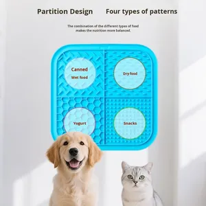 New Silicone Soft Pet Licking Feeding <strong>Mat</strong> for <strong>Cats</strong> Dogs Slow Feeding Large Suction Cup Non-slip BPA Free Dishwasher Safe - Product Image 3