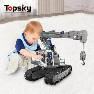 Juego De Camión grúa brazo robótico DIY, kits de vehículo educativo DIY de energía hidráulica para <span class=keywords><strong>niños</strong></span>, proyectos de ciencia, caja de embalaje intermitente - Product Image 5