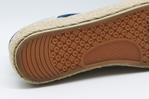 Baskets basses tissées métalliques avec surpiqûres contrastantes <span class=keywords><strong>bleu</strong></span> <span class=keywords><strong>marine</strong></span>, semelle en espadrille de jute - Chaussures décontractées confortables pour femmes - Product Image 4