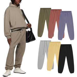 Fabricante de ropa de alta calidad, pantalones de chándal en blanco y traje con capucha, Sudadera con capucha sin arrugas, estilo deportivo informal callejero - Product Image 1