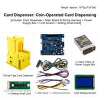 Distributeur de cartes surprise avec mécanisme de distribution de cartes, autocollants, cartes artistiques, machine d'arcade, collection pour enfants, accepteur de pièces, kit DIY