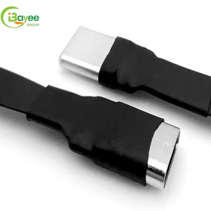 Dual Straight Design 100mm Type-C Male to Female FPC Flexible Flat Ribbon Cable PD Fast Charge Connectors <b>Accessories</b> for iphone - Product Image 1