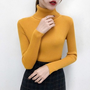 Maglione Donna Autunno Inverno 2025, Nuovo Stile Coreano Aderente con Collo Alto e Maniche Lunghe - Product Image 6