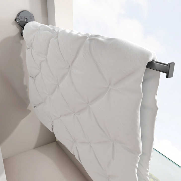 SANIPRO Heave Duty Suction Cup Wall-Mounted Trifold Clothes Hanging ...