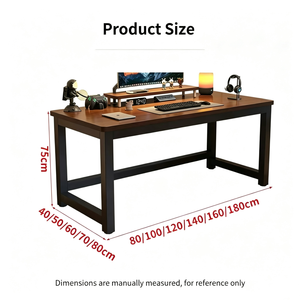 <span class=keywords><strong>Scrivania</strong></span> Moderna Minimalista 140 X <span class=keywords><strong>60</strong></span> X 75 <span class=keywords><strong>cm</strong></span> per Casa, Ufficio, Camera da Letto e Postazione di Studio Scolastica - Product Image 2