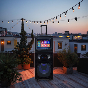 Drei-Wege-22-Zoll-Touchscreen-Netzwerk WIFI-Außen batterie Trolley Rod Audio Mobile Performance Square Dance-Lautsprecher - Product Image 5