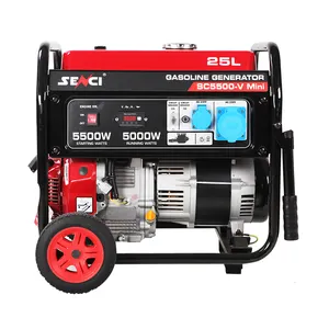 Senci 5.5 KVA 8 KVA Điện bắt đầu công nghiệp máy phát điện xăng dự phòng máy phát điện để bán