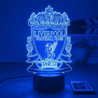 Lampe LED en acrylique 3D personnalisable avec 7 couleurs changeantes, en forme de ballon de football, pour enfants, cadeau