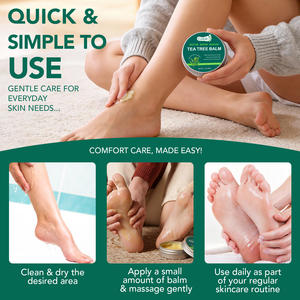 ELAIMEI Bálsamo de Aceite de Árbol de Té para el Cuidado de los Pies, Talones <span class=keywords><strong>y</strong></span> <span class=keywords><strong>Codos</strong></span>, Hidrata <span class=keywords><strong>y</strong></span> Calma, para Pie de Atleta, Picaduras de Insectos <span class=keywords><strong>y</strong></span> Rozaduras, Marca Privada - Product Image 6