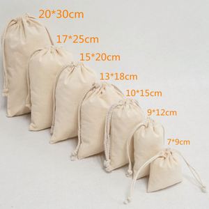 Custom logo Natural Cotton <b>Canvas</b> Dustbags Luxury <b>Drawstring</b> <b>Bags</b> Different Sizes Handbag Dust <b>Bag</b> in Stock <b>Canvas</b> Dust <b>Bag</b> Gift - Product Image 2