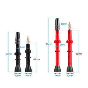 Deemount 40/60MM <span class=keywords><strong>Valve</strong></span> de pneu sans chambre à air en alliage d'aluminium anodisé pour vélo de route et VTT, avec outil pour <span class=keywords><strong>valve</strong></span> et <span class=keywords><strong>capuchon</strong></span> de <span class=keywords><strong>valve</strong></span> en alliage - Product Image 2