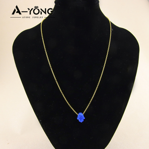 Nuova Collezione <span class=keywords><strong>Collana</strong></span> <span class=keywords><strong>con</strong></span> Catena Sottile in Oro Design all'Ingrosso Gioielli Placcati Oro 18k <span class=keywords><strong>con</strong></span> Ciondolo <span class=keywords><strong>Mano</strong></span> <span class=keywords><strong>di</strong></span> <span class=keywords><strong>Fatima</strong></span> per Donne - Product Image 4