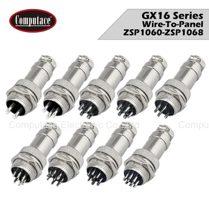 Conector Circular de Aviación GX16 Serie 2/3/4/5/6/7/8/9/10 Pines IP55 Macho/Hembra, Conector de Cable para Panel/Cable Metálico - Product Image 1