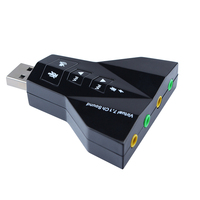 Double Carte Son Virtuelle 7.1 Créatif Canal USB Adaptateur Double Microphone et Écouteurs 7.1 Carte Son Audio