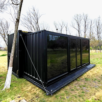Maison de conteneur préfabriquée de luxe de 20 pieds, pliable pour le transport, bureau extensible avec design moderne