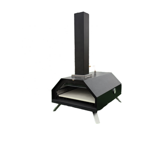 Oven Pizza pelet logam portabel kecil desain Modern besi kayu butana Gas BBQ panggangan bubuk dilapisi untuk halaman belakang Promosi memanggang - Product Image 2