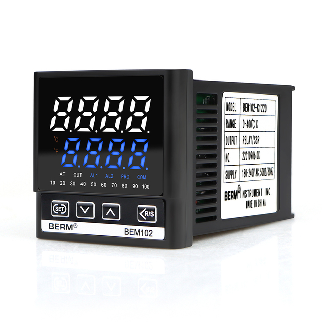 Digital PID Intelligent Temperature Controller 50*50MM Relay/SSR Output 220V Oven Industrial Control OEM BERM BERM102 1 Year
