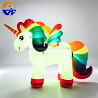 Modèle géant gonflable personnalisé 2026 Chenghuang : Licorne de dessin animé, sculpture artistique, type ballon