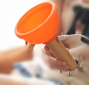 Wooden Handle Funny Creative Silicone Toilet Plunger Night <b>Light</b> with Soft warm <b>Light</b> Stepless Dimming and 30 minutes timer - Product Image 5