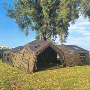 <span class=keywords><strong>Tente</strong></span> familiale extérieure imperméable kaki pour 12 personnes PVC et toile avec maille deux chambres pour le camping gonflable <span class=keywords><strong>de</strong></span> glamping d'été - Product Image 4