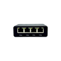 Splitter LAN RJ45 4-Port, Mendukung VLAN, POE, 10/100Mbps, Kapasitas Switch 1.2G, Full-Duplex Half-Duplex untuk Sistem CCTV, Garansi 1 Tahun
