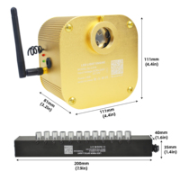 Kit de plafond ciel étoilé pour voiture à fibre optique 16W avec effet de lumière de météore scintillante RGBW, contrôle par application/RF et LED 3W