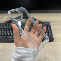 Coque transparente personnalisée en TPU et acrylique pour iPhone 17, 16, 15 Pro Max – Étui de protection transparent pour téléphone portable