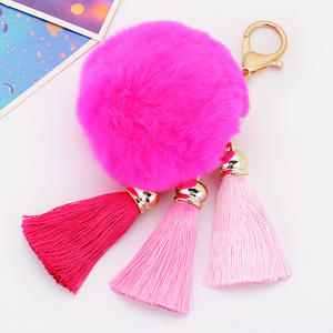 Nuevo Llavero Coreano Creativo con Bola de Peluche y Borla para Coche, Colgante Exquisito para Bolso de Mujer, Venta al por Mayor - Product Image 2