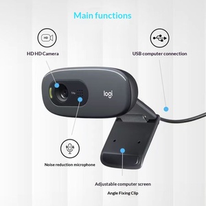 Caméra Web HD authentique pour C270/C270i, pour ordinateurs portables, cours en ligne, vidéo, USB, Plug-and-Play, mise au point automatique, 30 FPS, en stock - Product Image 2
