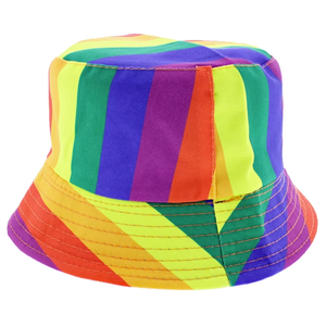 Venta al por mayor Unisex 2025 Rainbow Flag LGBTQ Bucket Hats Lesbian Transgender Bisexual Gay Pride Cap - Product Image 1