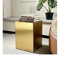 Tabouret moderne minimaliste en acier inoxydable, style industriel, table d'angle pour canapé, table d'appoint créative, tables et chaises de café personnalisables