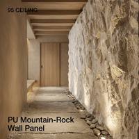 Panneaux muraux en PU à texture de roche montagneuse, aspect rocailleux et patiné, pour revêtement mural d'expéditions et murs de rochers artificiels