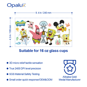 Забавные мультяшные наклейки для детей, 16 унций, водонепроницаемые, с защитой от УФ-излучения, для термокружек, оптом напрямую от производителя, профессиональное качество, материал ПЭТ - Product Image 2