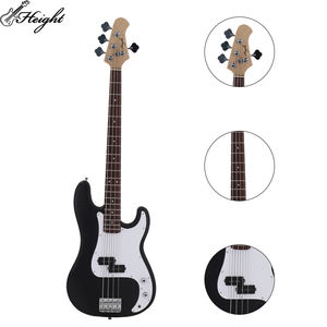 Petit lot de guitare électrique basse 4 cordes PB personnalisée série de hauteur noire mate - Product Image 3