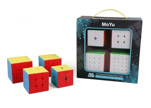 Coffret cadeau MoYu Meilong Speed Puzzle Cube <span class=keywords><strong>4</strong></span> en 1, ensemble de <span class=keywords><strong>cubes</strong></span> Macaron pour enfants - Product Image 2
