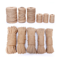 Corde en jute naturelle DIY personnalisable, diamètre 6 mm, écologique, en nylon et plastique, multi-usages, pour décoration et emballage, corde tressée
