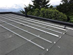 Système de montage de panneaux solaires sur toit plat réglable de haute qualité, support en aluminium, taille personnalisée, résistance au vent 60 m/s, résistance à la neige 3 KN/m - Product Image 2
