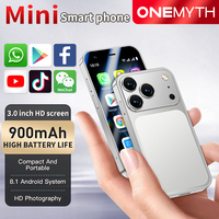 Mini Smartphone Compacto A17, Android 8.1, Pantalla de 3.0 Pulgadas, 2GB de RAM, 16GB de ROM, Doble SIM, Red 3G, Play Store, Teléfono Móvil
